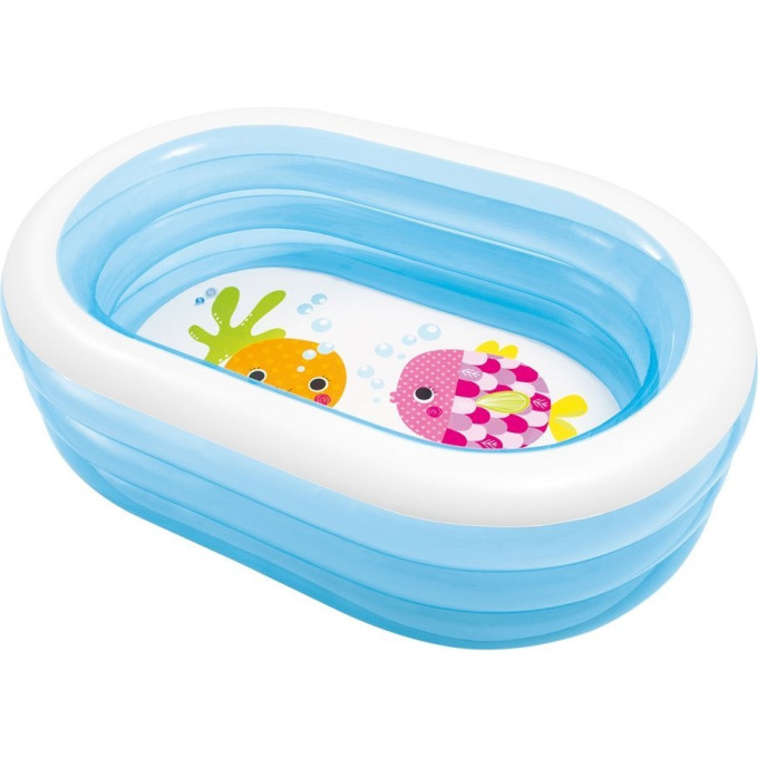 Бассейн овальный INTEX «Весёлый дельфинчик» 57482, 163×107×46 см, 3+